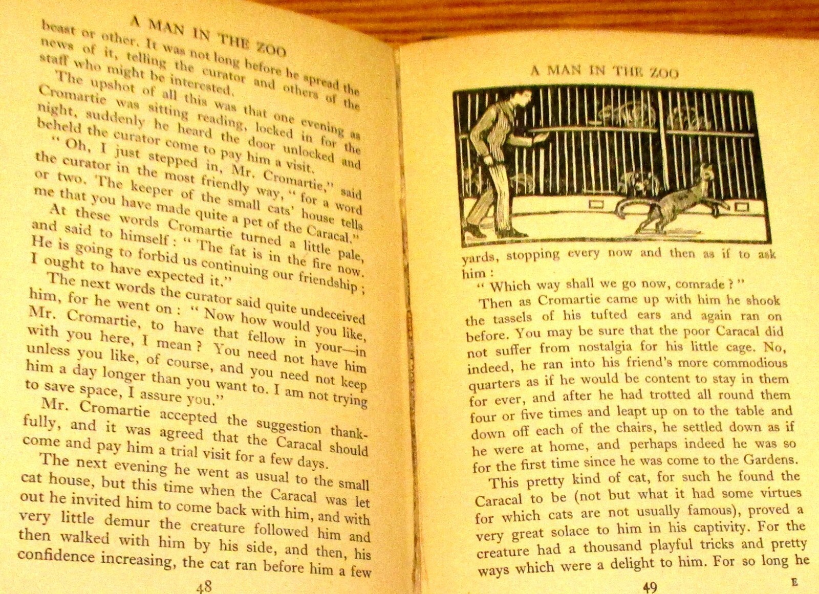 1924 A Man In The Zoo by David Garnett First Edition H/C Book 94 Pages London