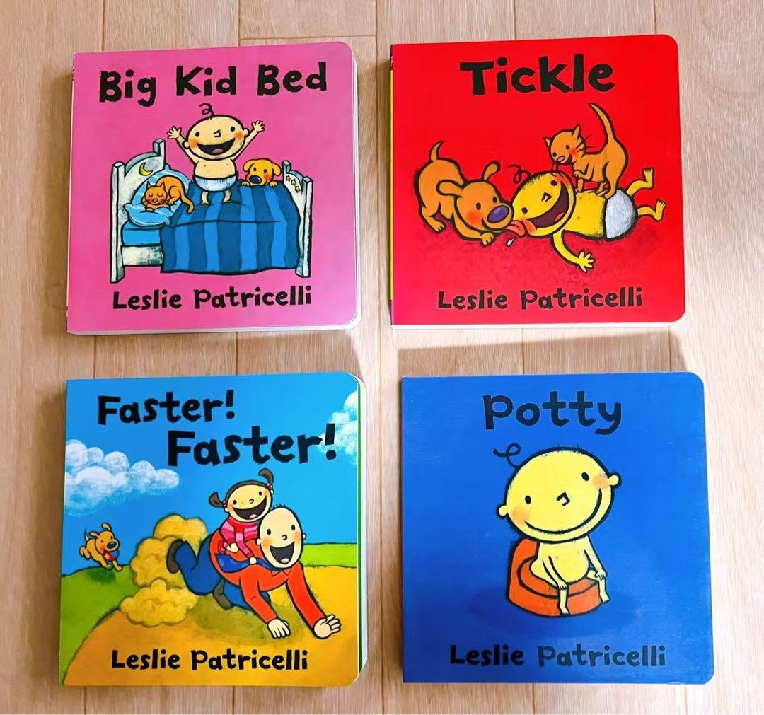 Leslie Patricelli book set of 4 books for toddlers, English graded readers