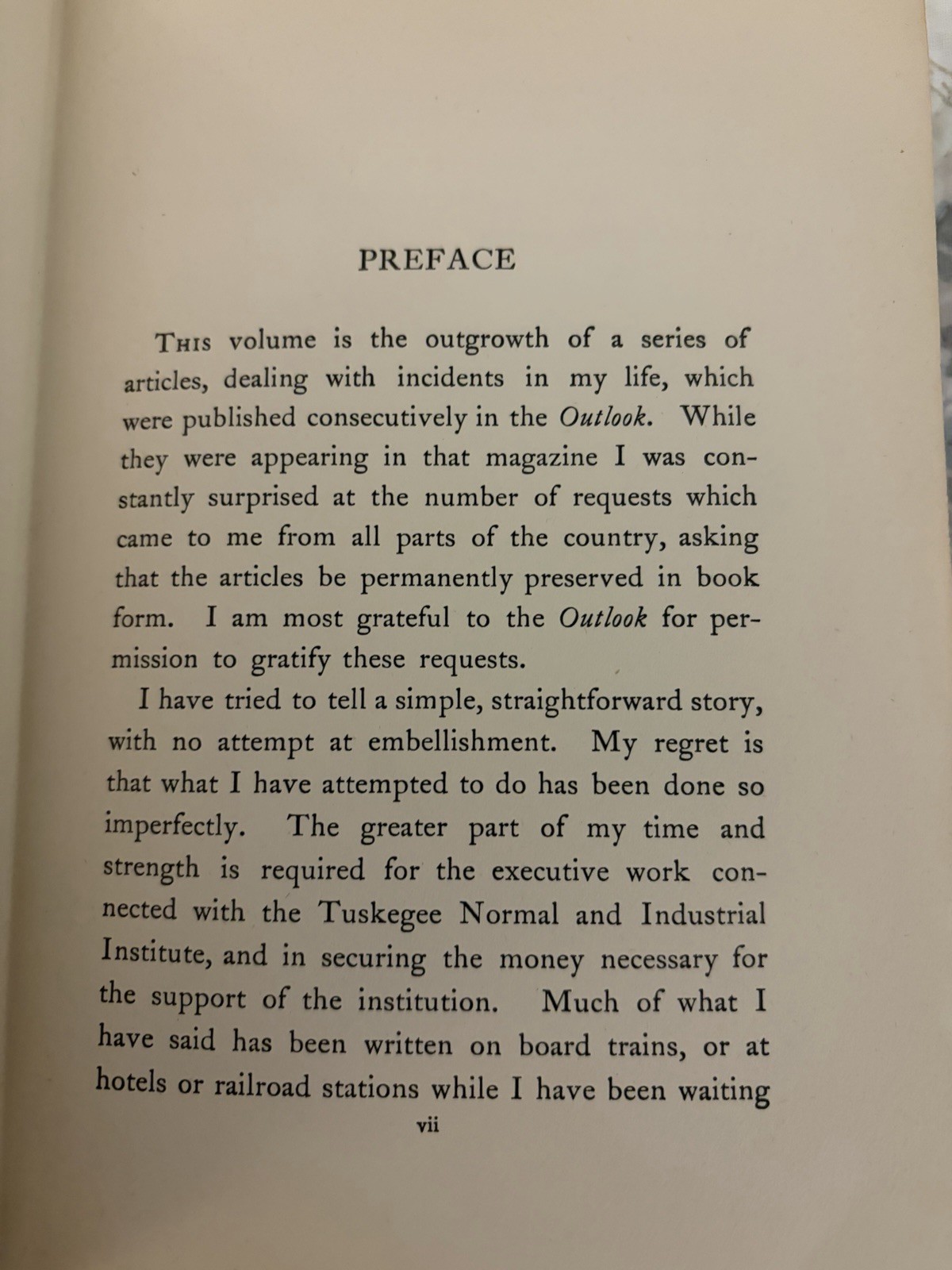 Up From Slavery:An Autobiography. By Booker T. Washington **First Edition 1903