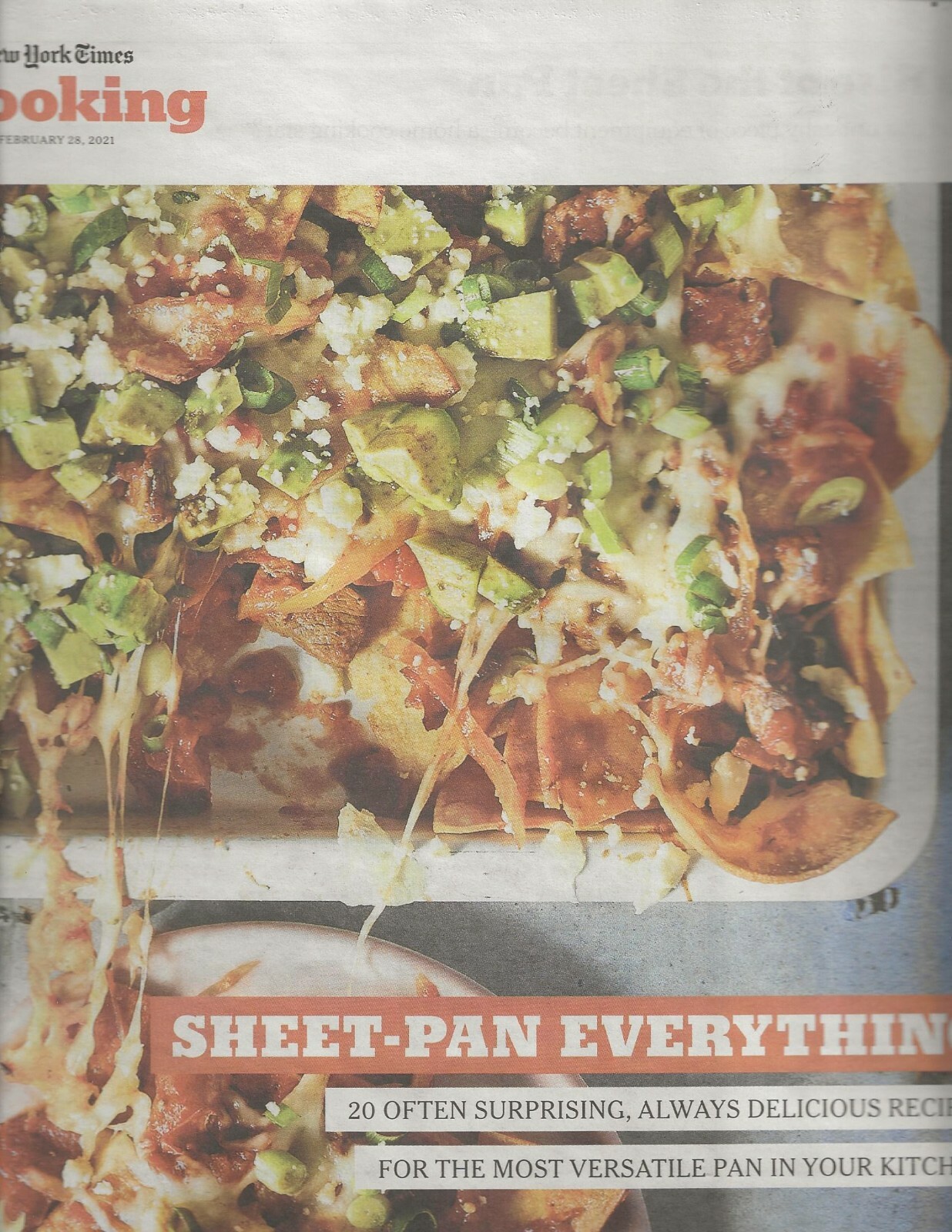 NEW YORK TIMES SPECIAL COOKING SECTION FEBRUARY 28, 2021 SWEET-PAN EVERYTHING