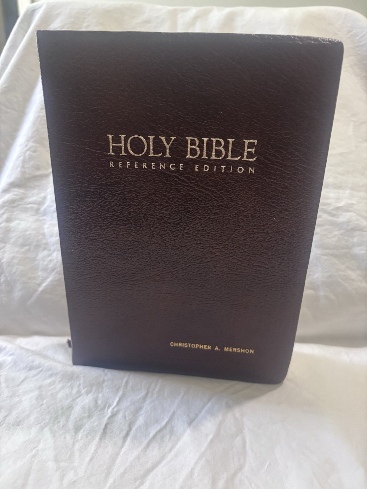1976 Nelson 556 Brown Genuine Leather KJV Bible Giant Print Red Letter