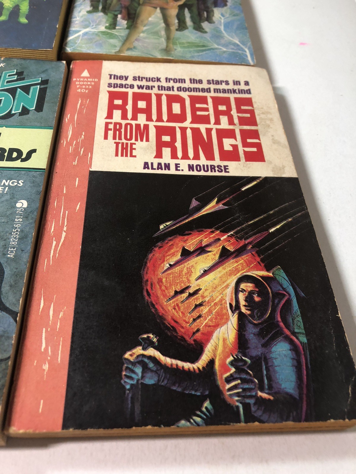 Lot of 9 Vintage 1950s to 1980 Paperback Sci-Fi Books w/Pulp Art Covers