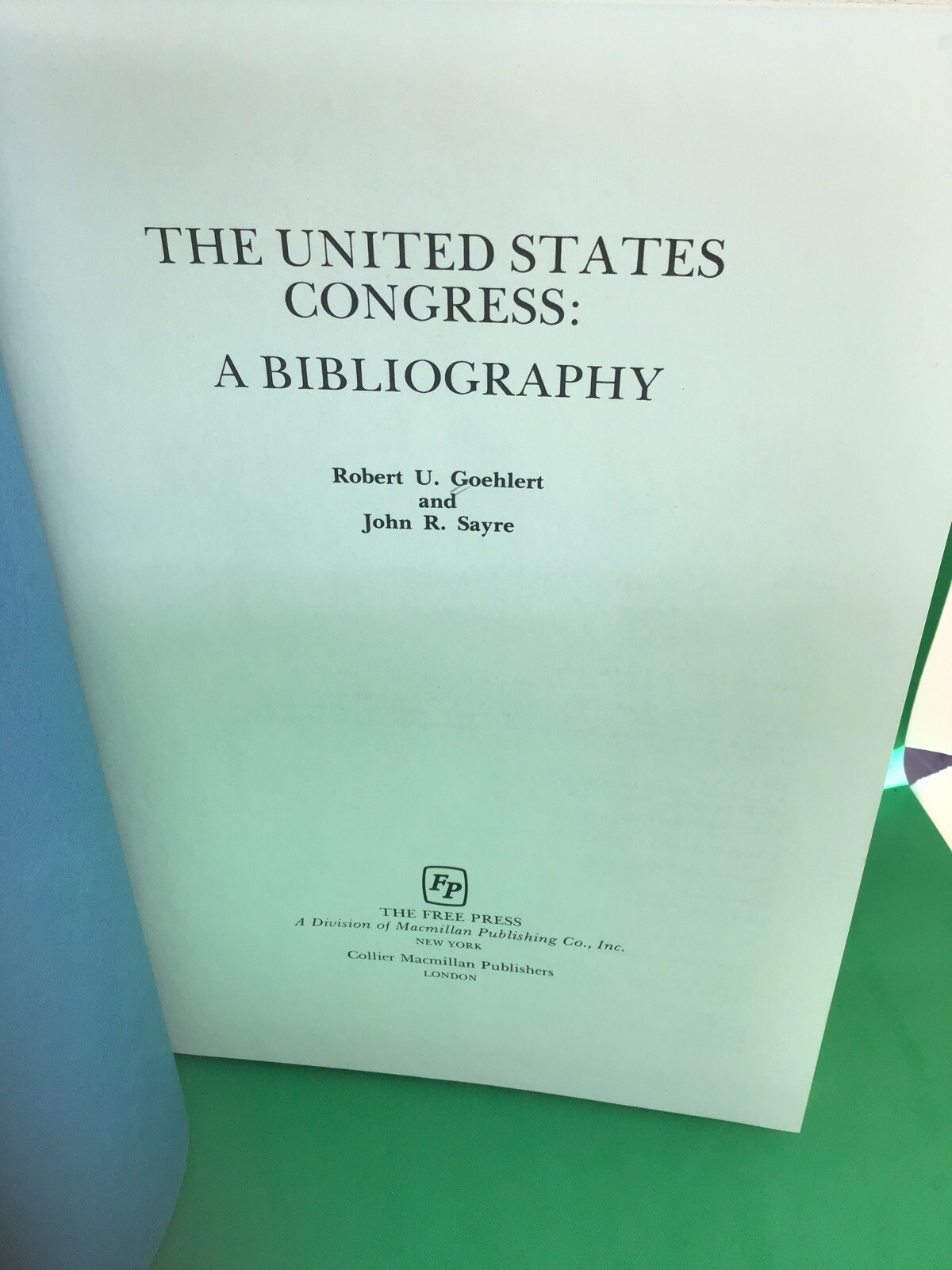 The United States Congress A Bibliography University Of Michigan Library Tag