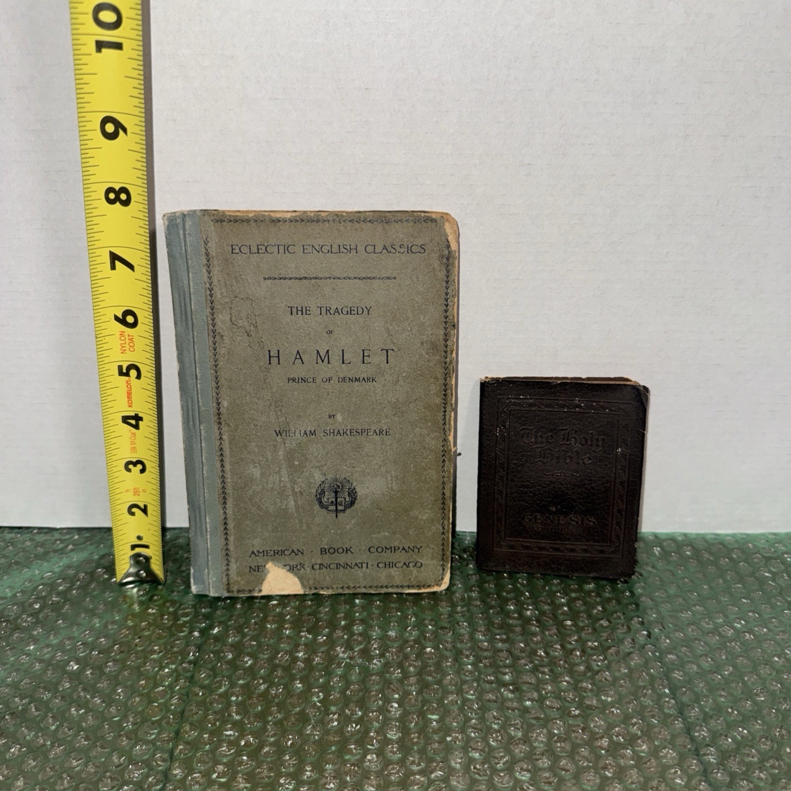 The Holy Bible Little Leather Library NY And Hamlet By Shakespeare 1895 Antique