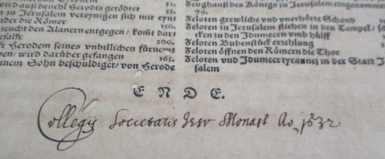 EGESIPPI des hochberuhmten furtresslichen Christlichen, ca 1575-1632 Lautenbach