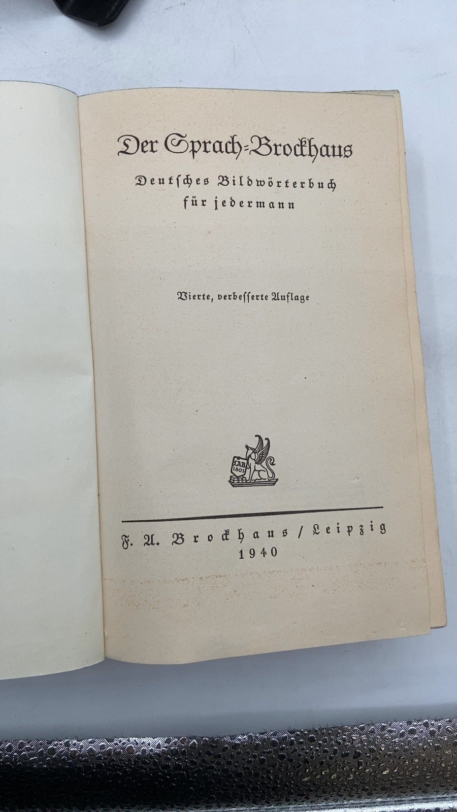 Der Sprach-Brockhaus Hardcover Vierte, verbesserte Auflage 1940