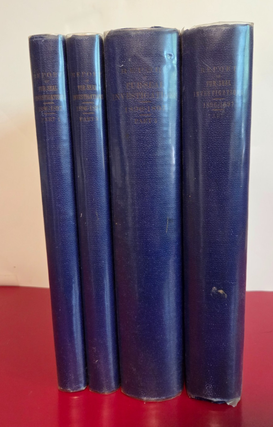 Fur Seals North Pacific Ocean | Complete 4 Vol Set 1898-99 Foldout Maps w/ color