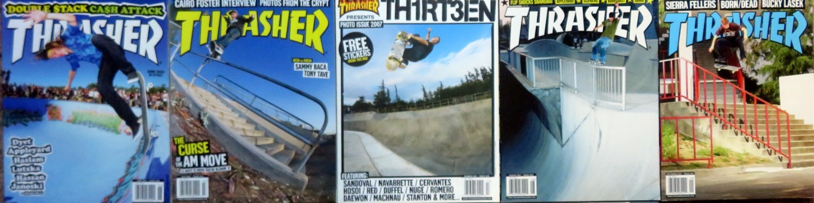 THRASHER Magazine – Skating – Thirteen (13) Issues from 2007 – Complete