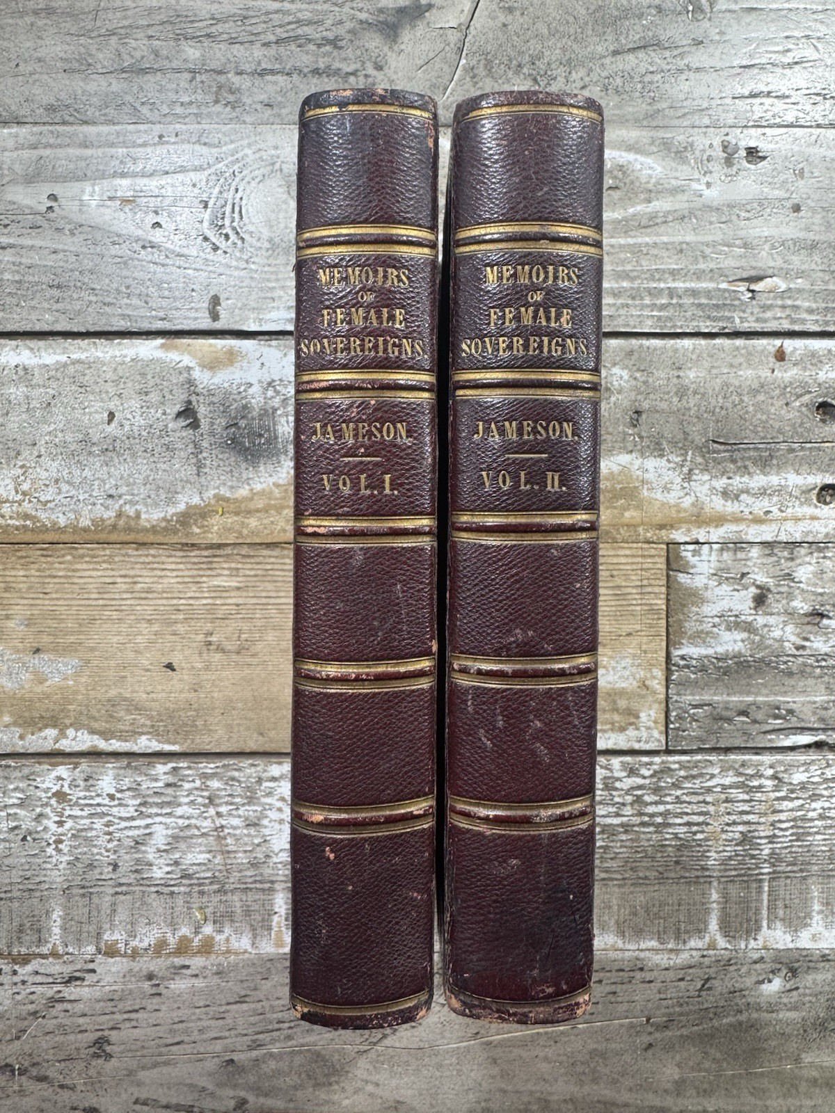 1834 Antique Memoirs “Memoirs of Celebrated Female Sovereigns” Vol. I-II