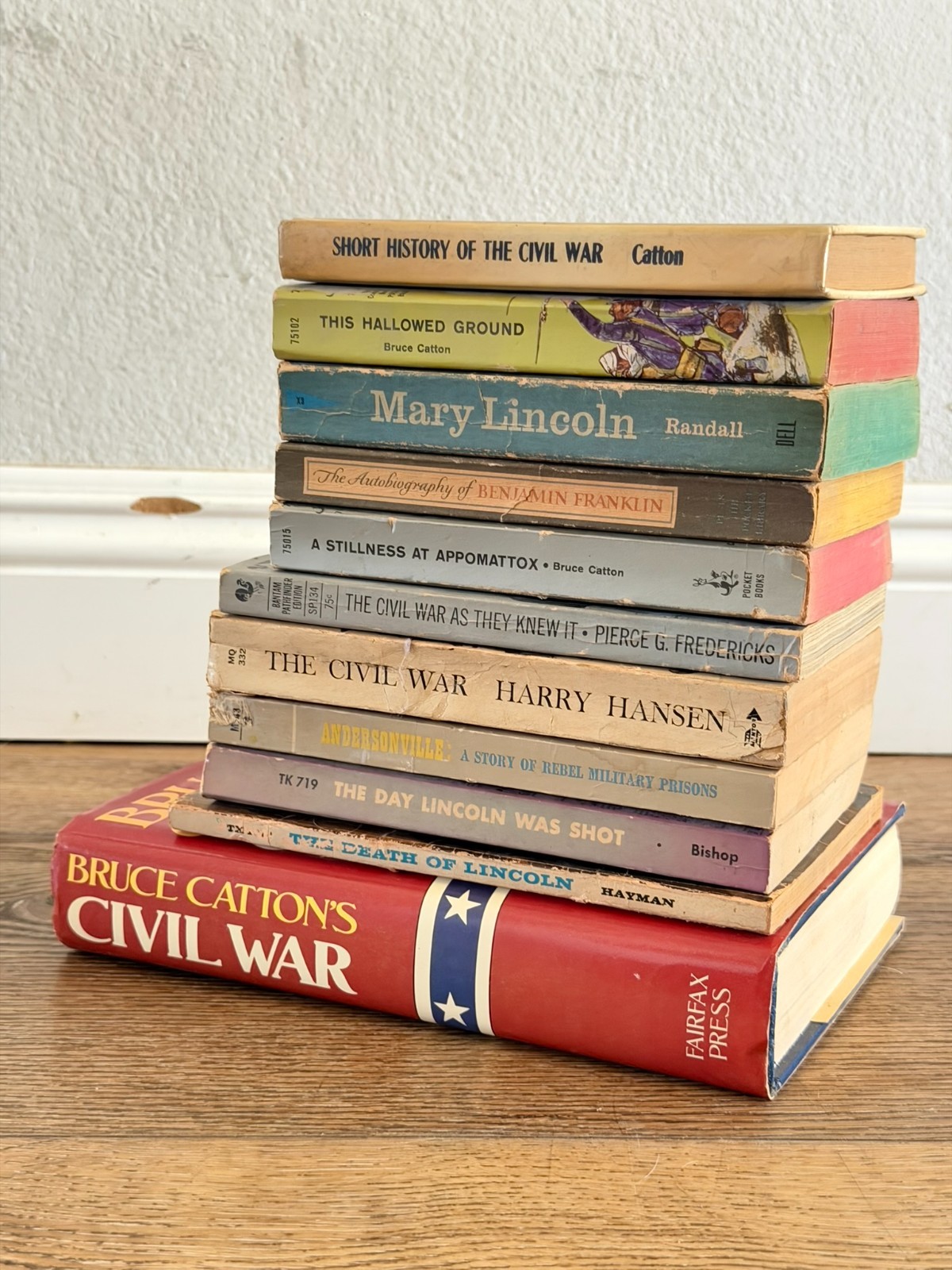 Civil War & Lincoln History Book Lot of 11 Bruce Catton Benjamin Franklin HC PB
