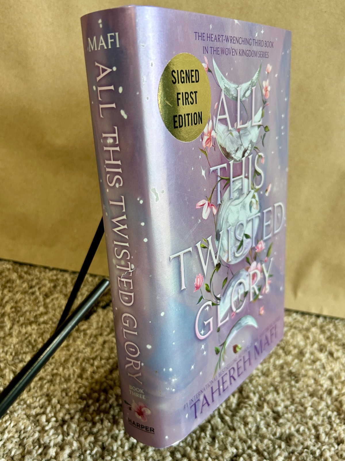 All This Twisted Glory by Tahereh Mafi Woven Kingdom NEW HC w/DJ 1st/1st SIGNED