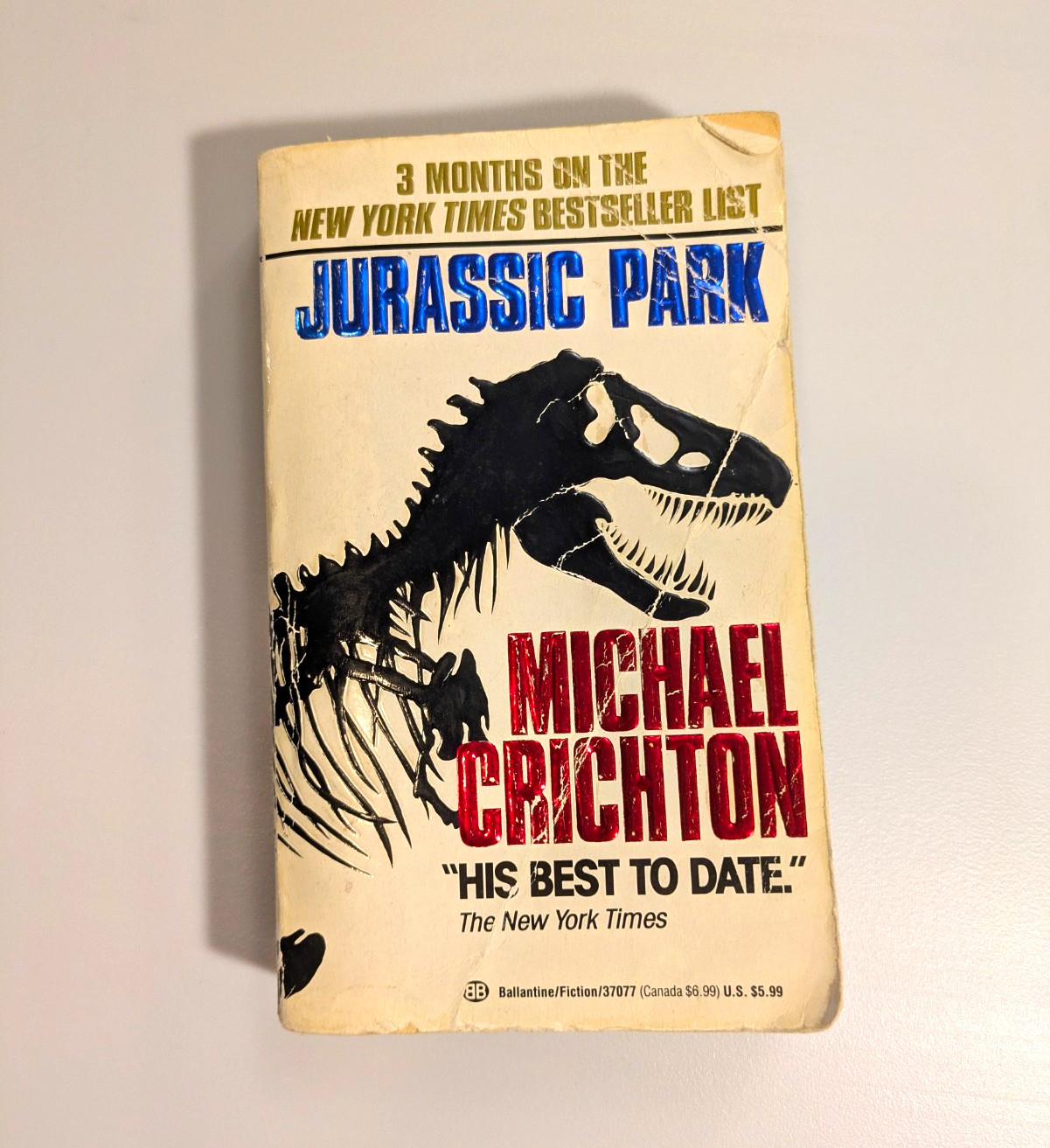 Michael Crichton Jurassic Park (1991, Paperback) 1st Ballantine Ed Film/TV