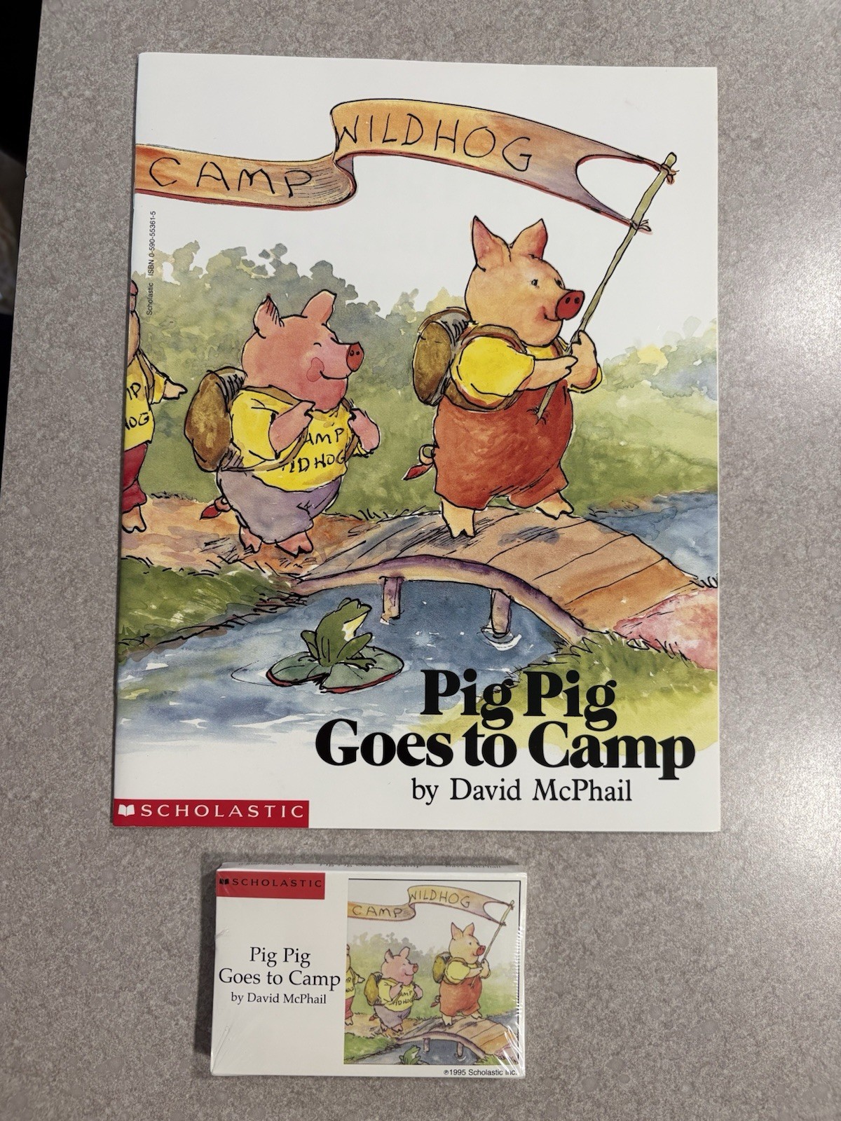 Pig Pig Goes to Camp – Paperback By David McPhail & Cassette Tape Scholastic New