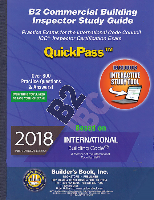 B2 Commercial Building Inspector QuickPass Study Guide Based On 2018 IBC