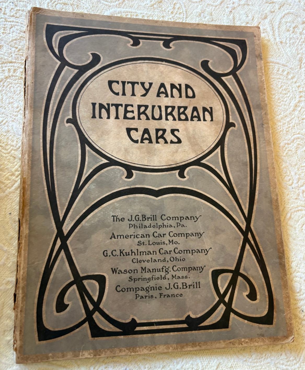 Original 1913 J. G. Brill CITY AND INTERURBAN CARS Catalog 207 80 pages photos