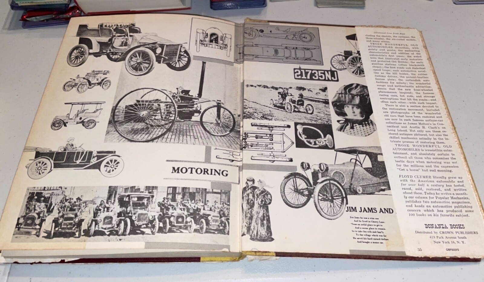 1953 THOSE WONDERFUL OLD AUTOMOBILES FLOYD CRAMER HCDJ 214 Pages PHOTOS ADS +