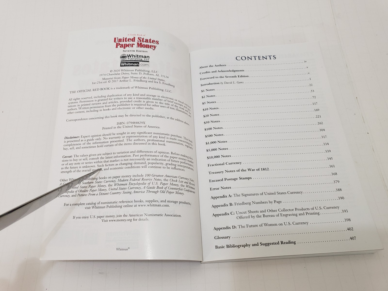 A Guide Book of United States Paper Money – 7th Edition- The Official Red Book