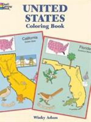United States Coloring Book by Winky Adam (1998, Trade Paperback)
