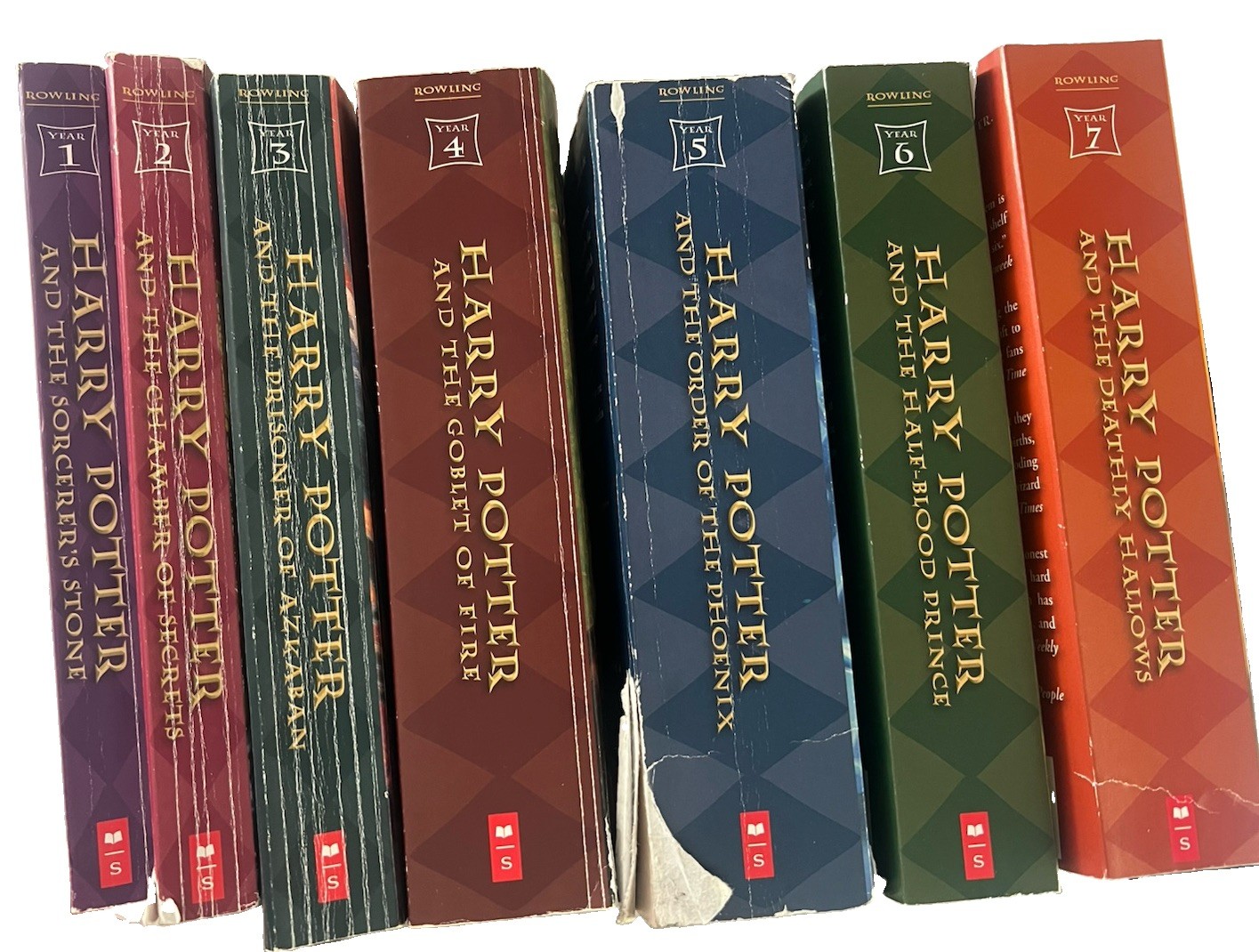 Harry Potter Complete Paperback Book Set 1-7 J.K. Rowling Scholastic Reading