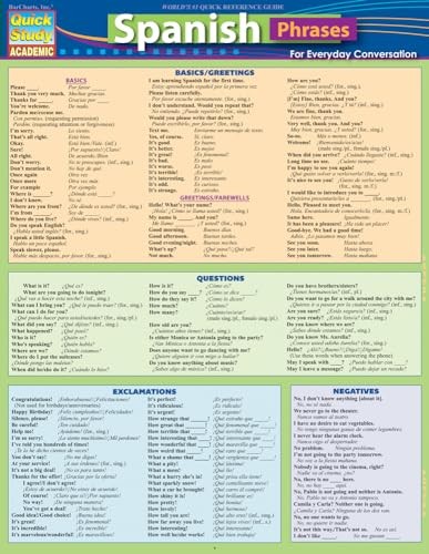 Spanish Phrases (Quick Study Academ…, Joseph Levi, El