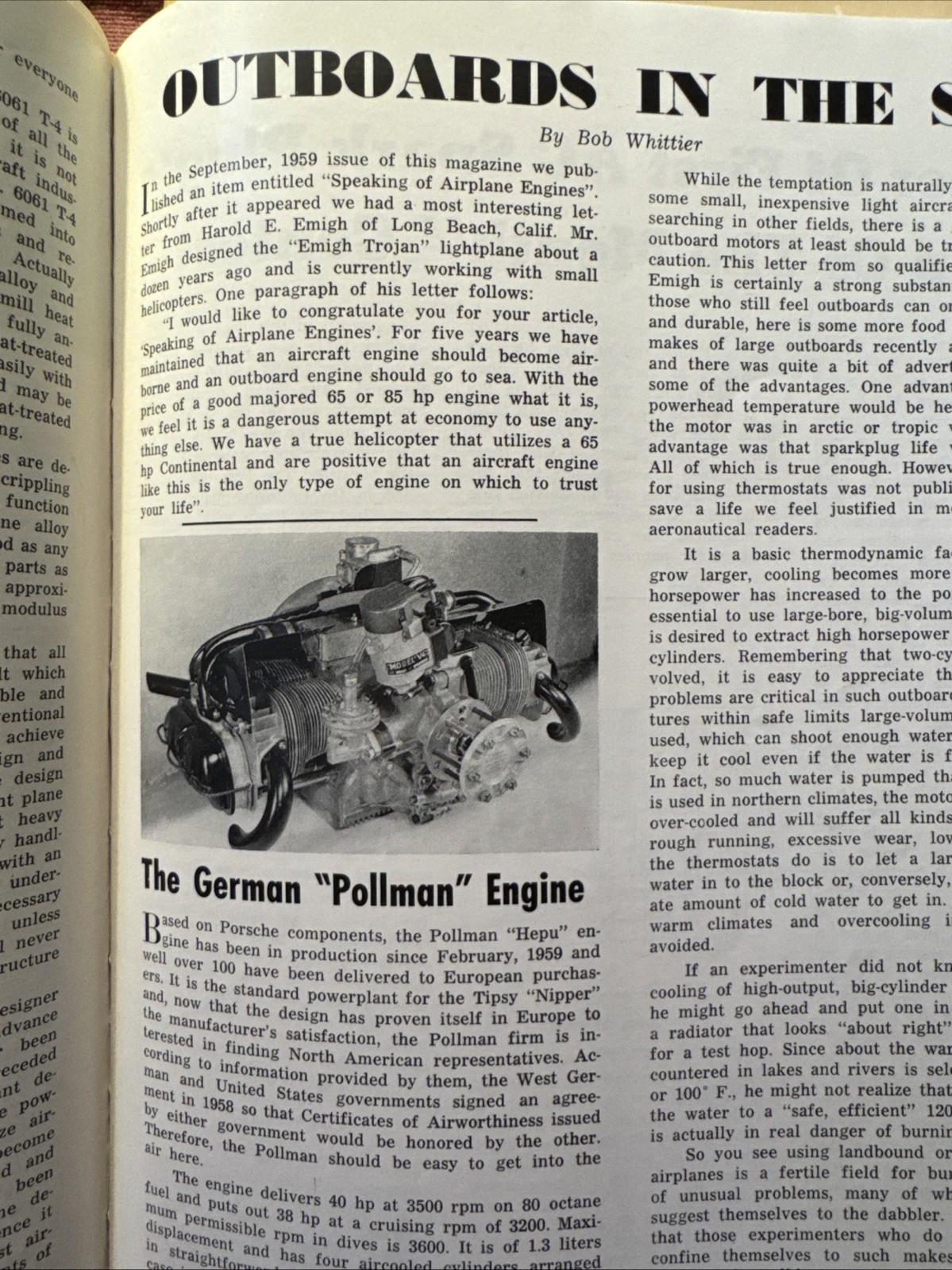 SPORTS AVIATION And EXPERIMENTOR Magazines, Bound Book Full/Partial 1955-1960