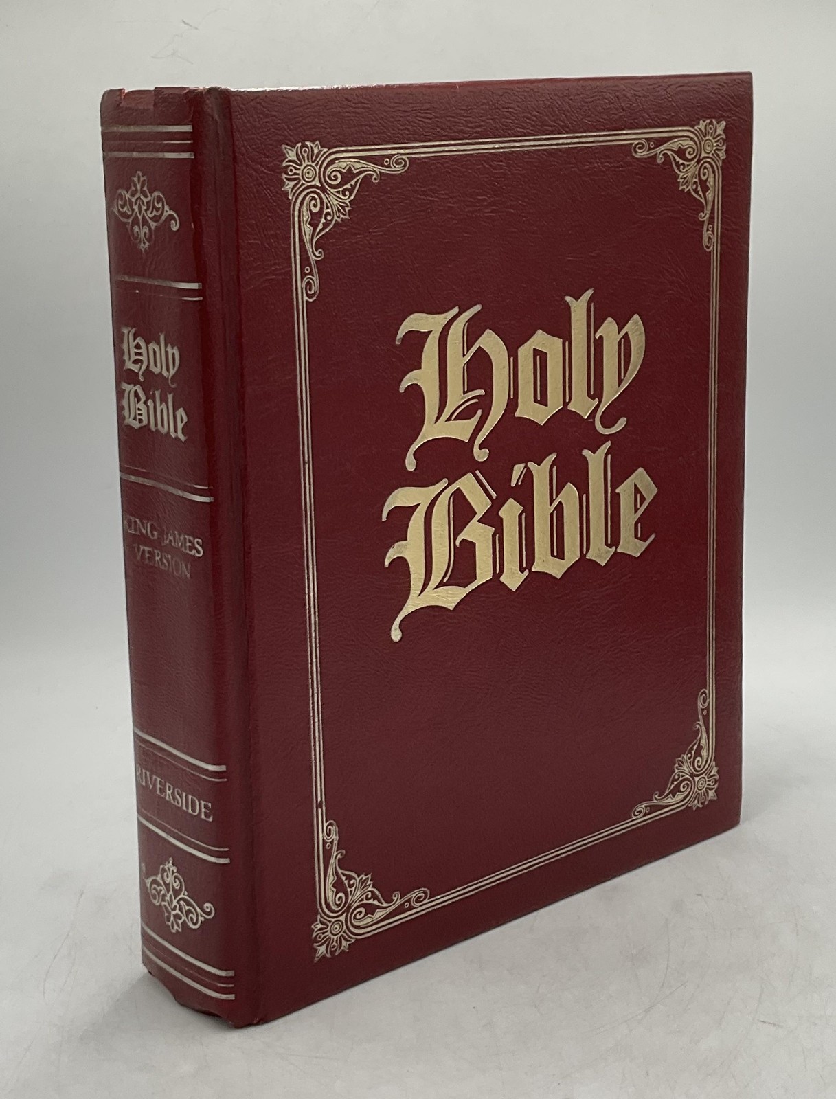 KING JAMES HOLY BIBLE RIVERSIDE HARDCOVER FAUX LEATHER BOUND ENGLISH