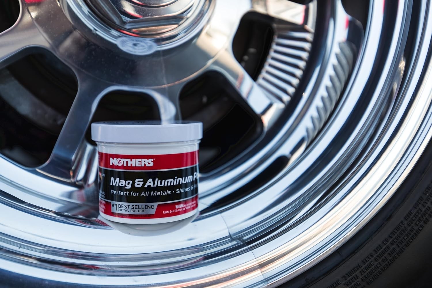 Mothers Mag & Aluminum Polish – 5 Oz. For Aluminum Wheels, Metal Care (05100)