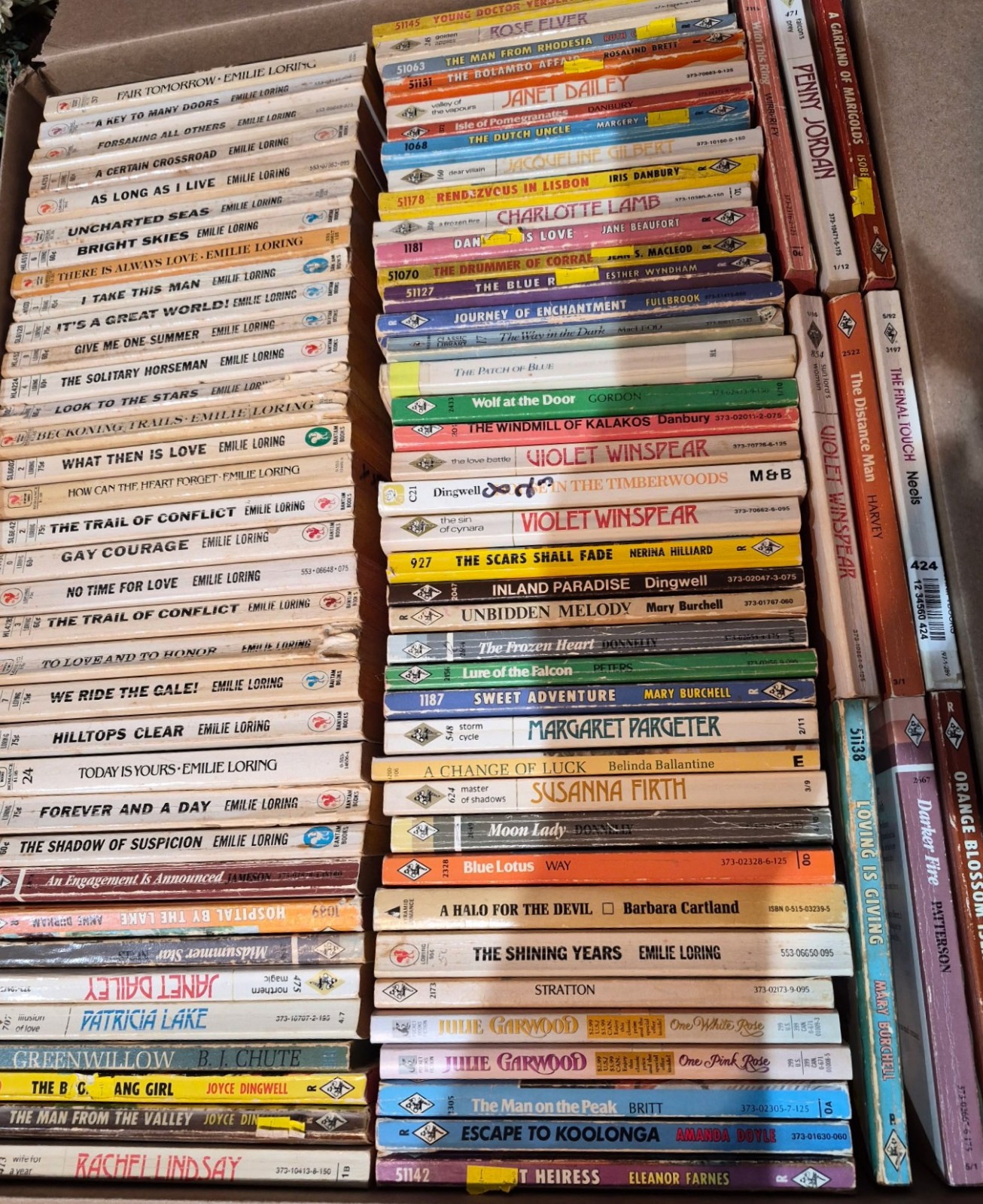 Massive Mixed Lot of 84 Vintage Romance Novels. Mostly 60’s and 70’s.