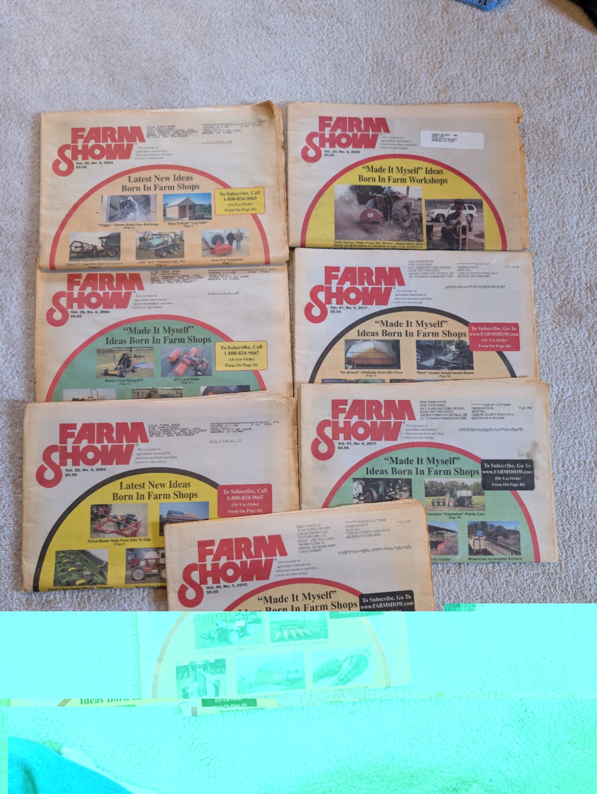 Lot Of 7 Farm Show Magazines 2000-2017 Made It Myself