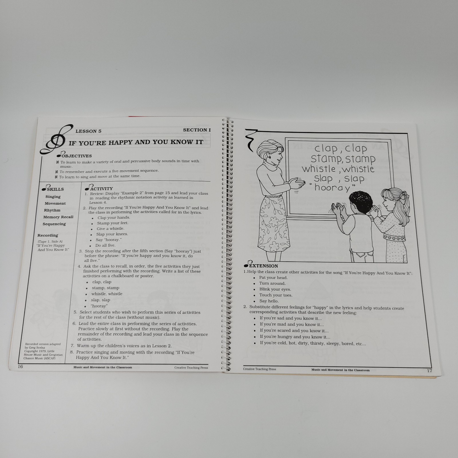 Music & Movement in the Classroom Book + Cassette Set Grades 1-2 Steven Traugh