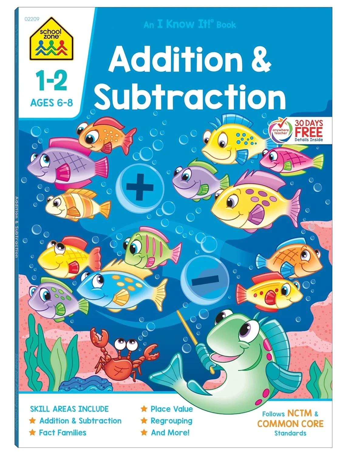 Addition & Subtraction Workbook for 1st & 2nd Grade, Ages 6-8