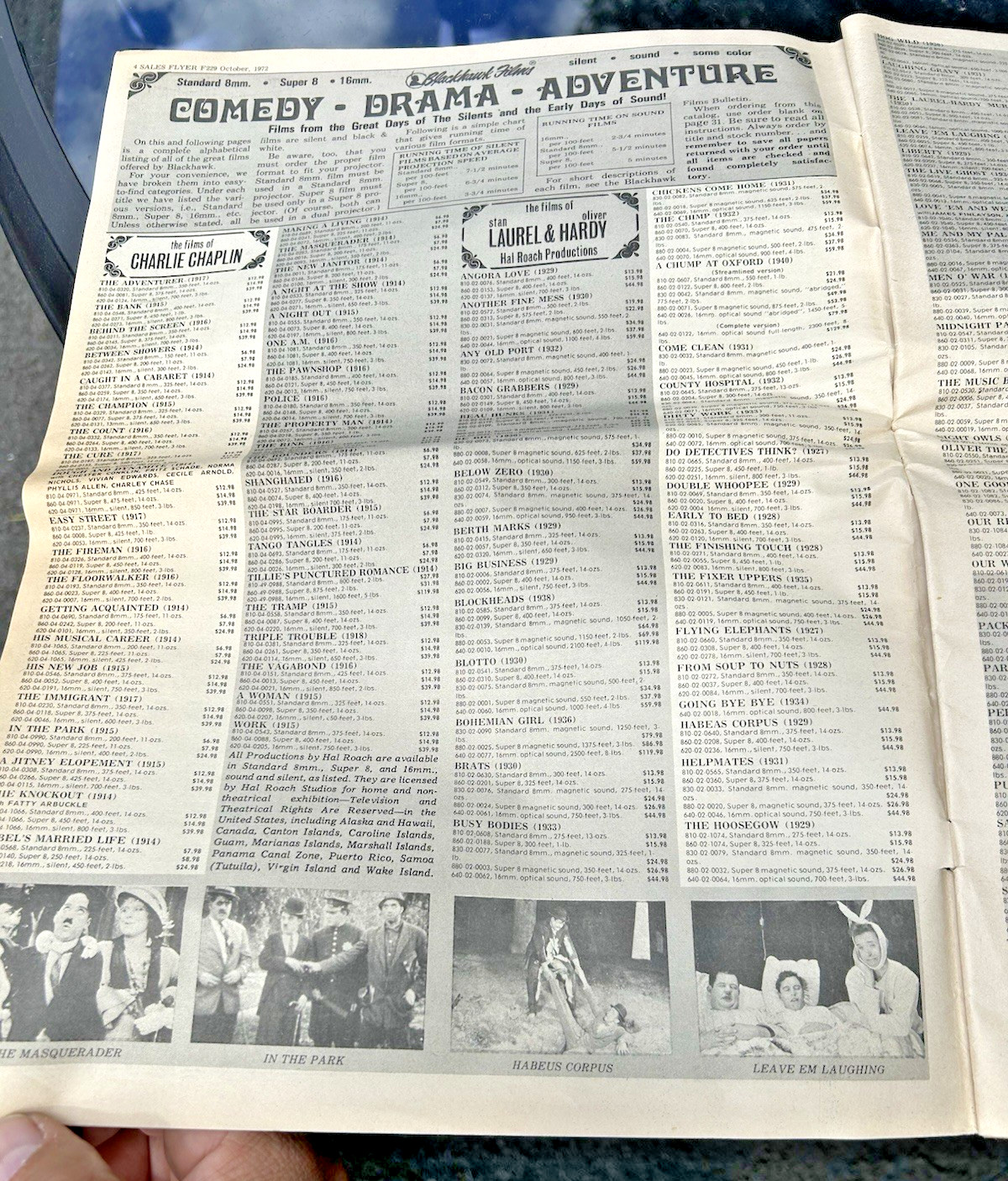 Blackhawk Films Sales Flyer (October 1972) Super 8 & 8mm Catalog Dr. Jekyll