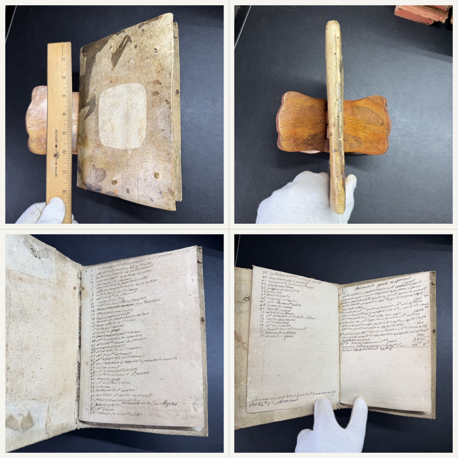 1782 French Manuscript Debt Ledger La Rochette Noble Family