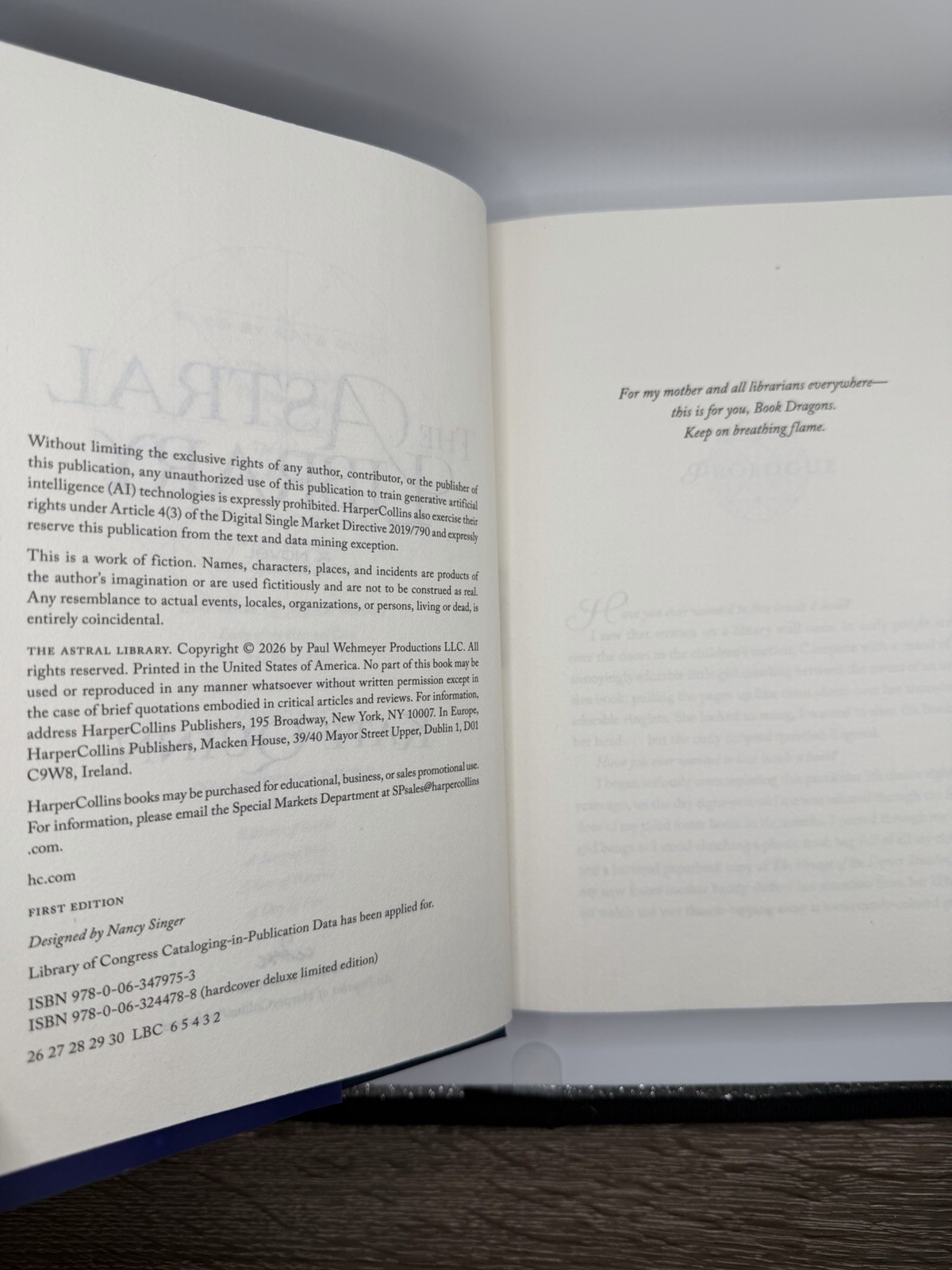 The Astral Library: A Novel By Kate Quinn (Hardcover First Edition)